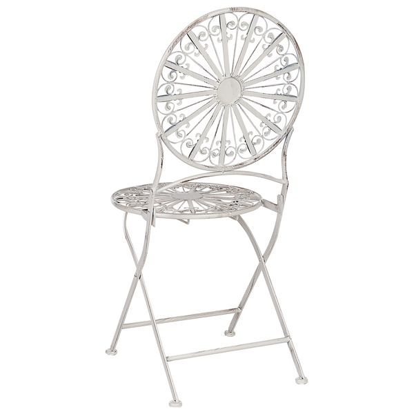 Gartenstuhl 2er Set SCAFA Metall Weiß