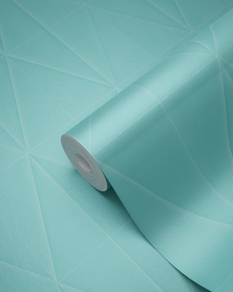 Origin Wallcoverings Tapete grafische Form Türkis - 53 cm x 10.05 m - 347234