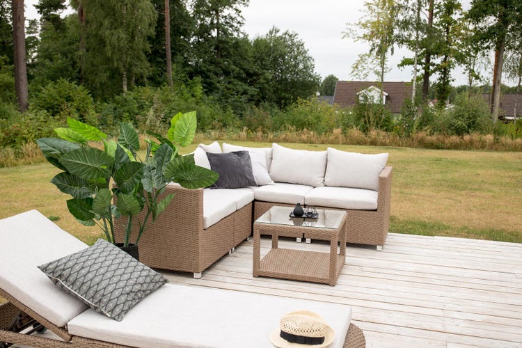 Vamos Loungeset 2 Teile sandfarben,natur. 1 X 1 X 1 cm