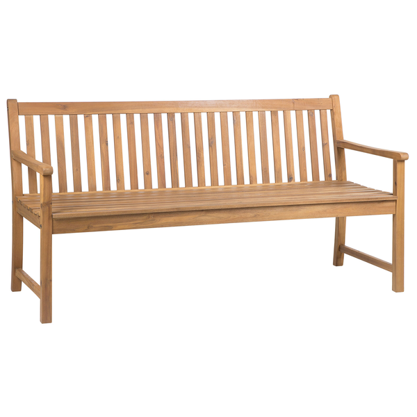 Gartenbank VIVARA 180 cm zertifiziertes Akazienholz Hellbraun