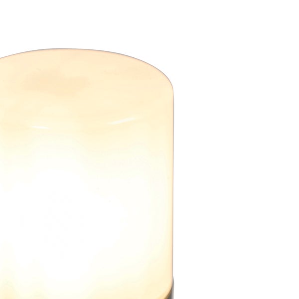 Stehende Außenlampe schwarz mit Opalschirm weiß 30 cm IP44 - Odense