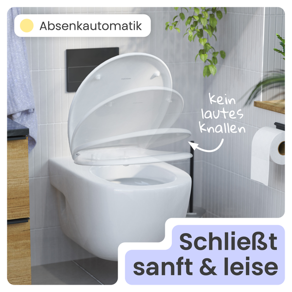Wand-WC mit Absenkautomatik