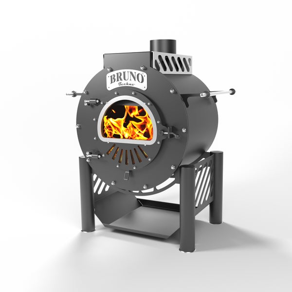 Bruno Techno Grillkamin mit Feuer