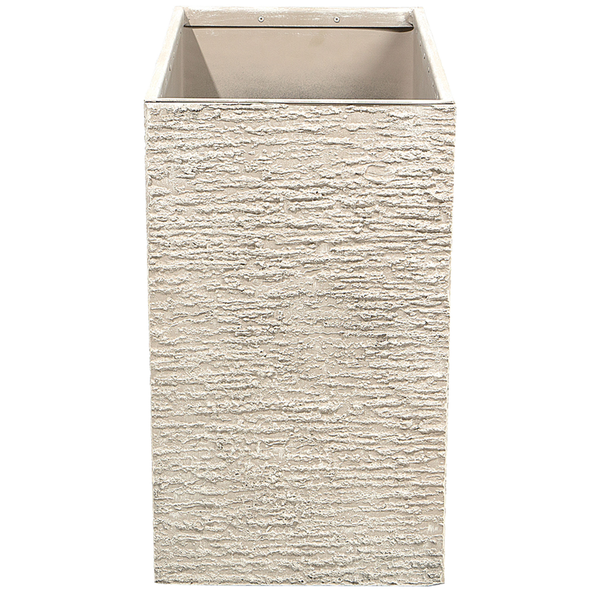 Pflanzgefäß aus robustem Material mit strukturierter Oberfläche