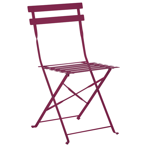 Bistro Set klappbar FIORI Metall Burgunderrot