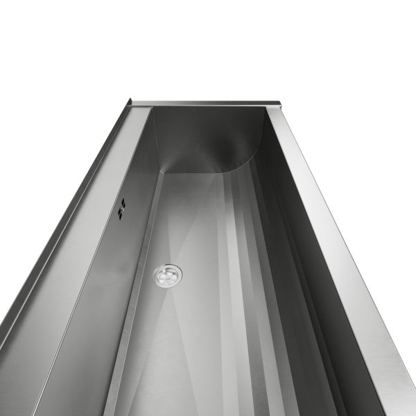 Edelstahl-Spülbecken mit Abfluss