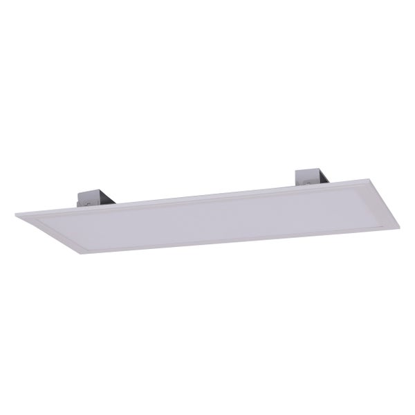 LED Aufbaupanel SORRISO, Aufbauleuchte aus Metall und Kunststoff in Weiß mit fest verbauten LEDs, 30 x 60 cm groß für Innenräume