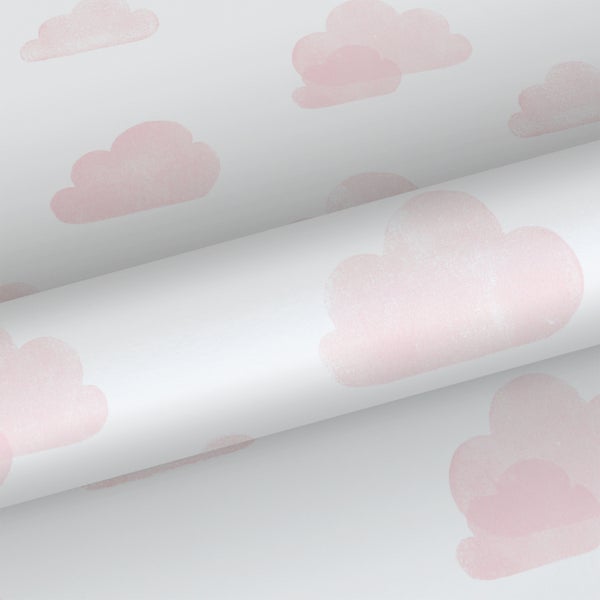Walls4You Tapete kleine Wolken Hellrosa - 53 cm x 10,05 m - 935302