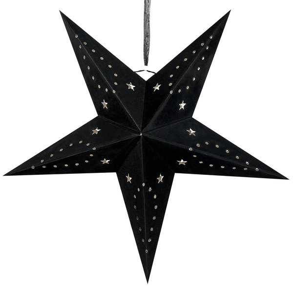Wanddekoration 2er Set LED MOTTI Stern 45 cm Schwarz