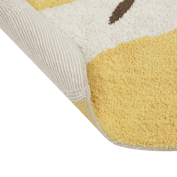 Kinderteppich MAWAND Beige ø 140 cm Baumwolle