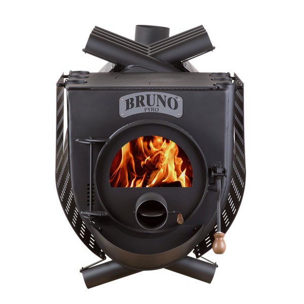 Bruno Pyrolyseofen mit Flammen