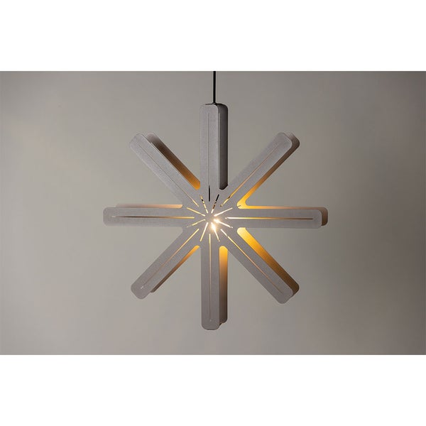Säfsen Weihnachtsstern mit Licht Stahl Ø60 cm Pendelleuchte mocca. 60 X 6 X 60 cm