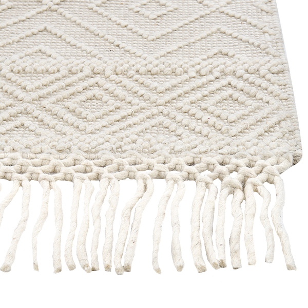 Teppich DARENDE Beige 160 x 230 cm Wolle