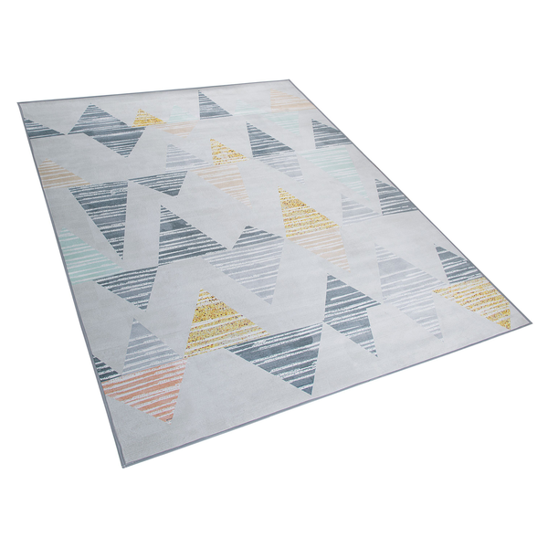 Teppich grau-gelb Dreieck-Motiv 160 x 230 cm YAYLA