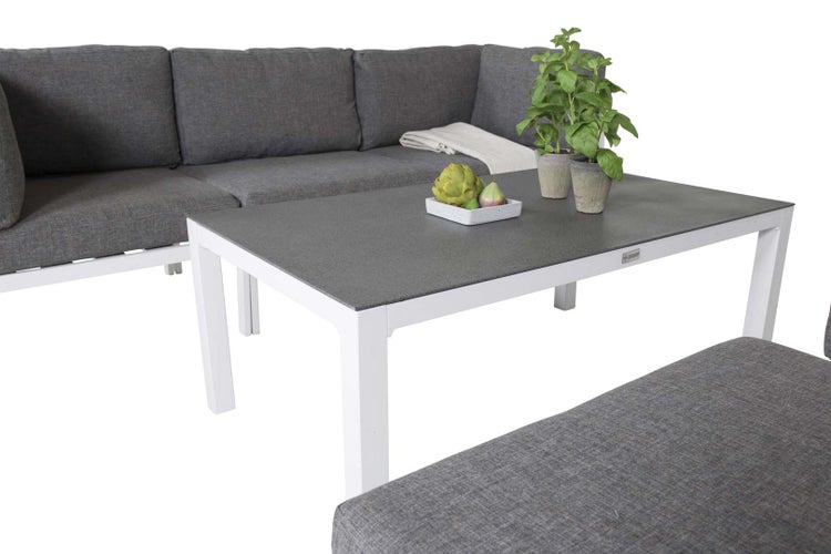 Copacabana Lounge-Set 2 Teile weiß. 70 X 120 X 45 cm