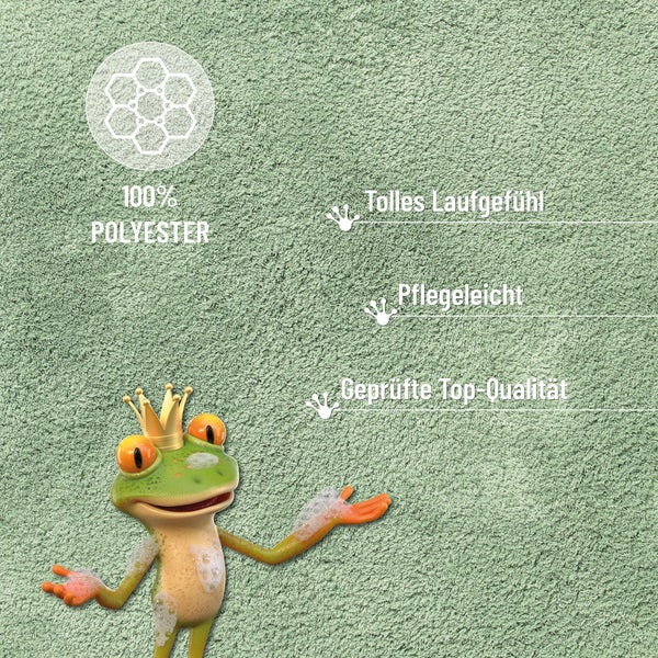 Badematte aus 100 Prozent Polyester, pflegeleicht, hoher Gehkomfort und geprüfte Qualität.