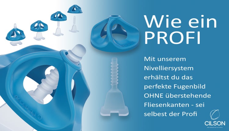 Abbildung eines Fliesen Nivelliersystems