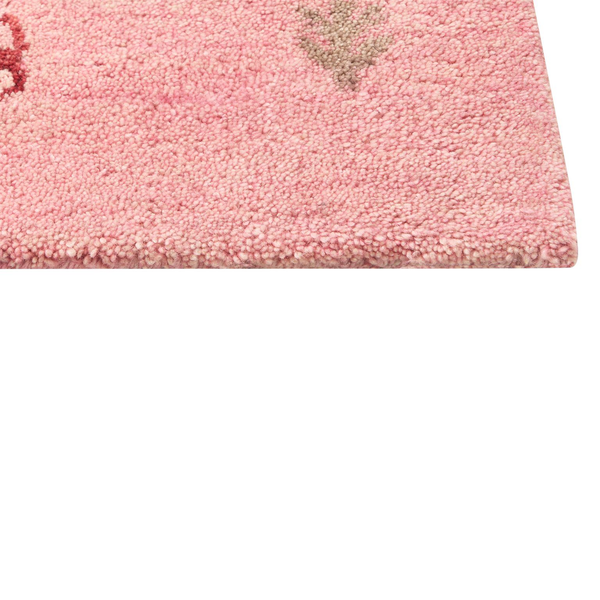 Teppich YULAFI Rosa 200 x 300 cm Wolle Gabbeh
