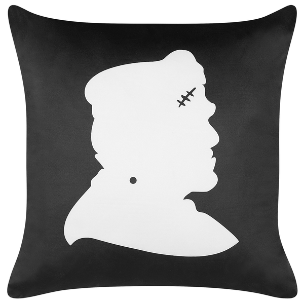 Quadratisches Zierkissen mit Frankenstein Monster Motiv