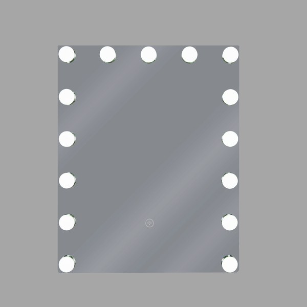 Badspiegel mit LED-Beleuchtung rechteckig 40 x 50 cm LUCENAY