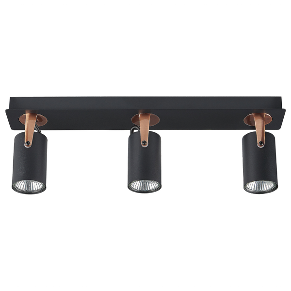 Strahler 3-flammig KLIP verstellbar Metall Schwarz