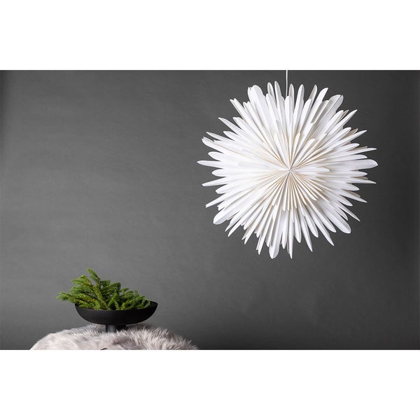 Sälen Weihnachtsstern mit Licht Papier Ø80 cm Pendelleuchte weiß. 80 X 25 X 80 cm