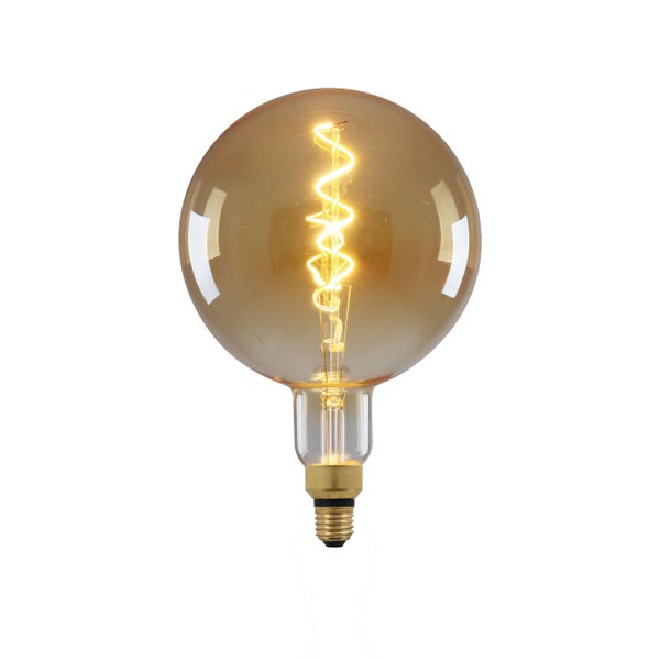 LED Leuchtmittel DILLY MAX, 5 Watt, Glühbirne  aus Metall und Glas, warmweiß, E27-Fassung LED, dekorative LED Lampe ca. 30 cm hoch