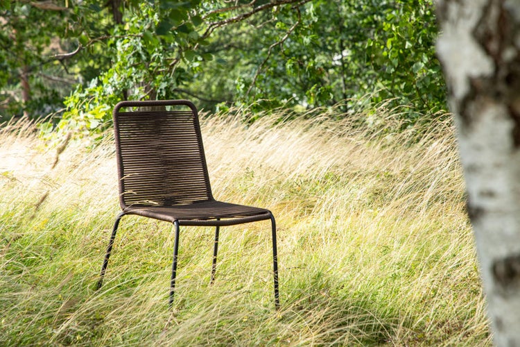 Lindos Gartenstuhl stapelbar braun. 2er Set