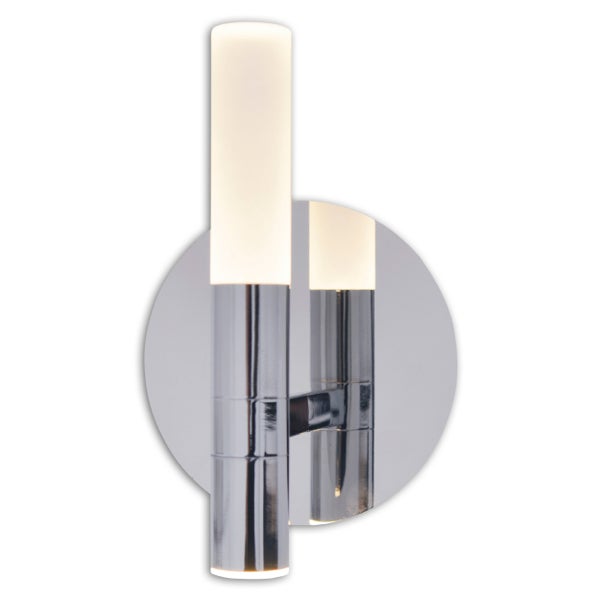 Moderne Wandleuchte mit silberfarbenem Finish