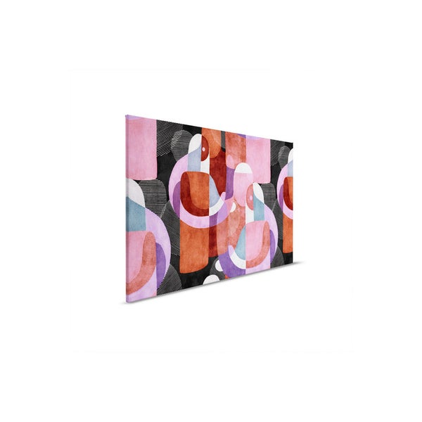 Gemälde mit abstraktem geometrischen Muster auf Leinwand
