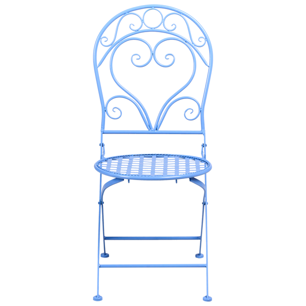 Gartenstuhl aus Metall mit Herzdesign