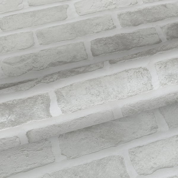 Walls4You Tapete Stein-Optik Hellgrau - 0,53 x 10,05 m - 935325