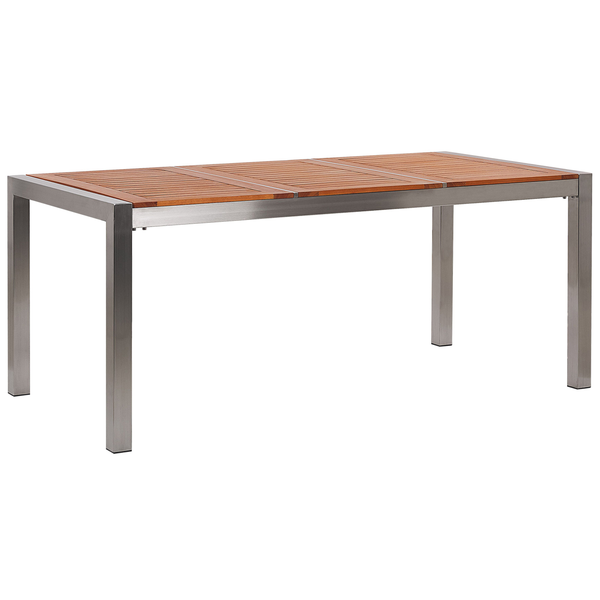 Gartenmöbel Set 6-Sitzer GROSSETO Eukalyptusholz Braun / Weiß