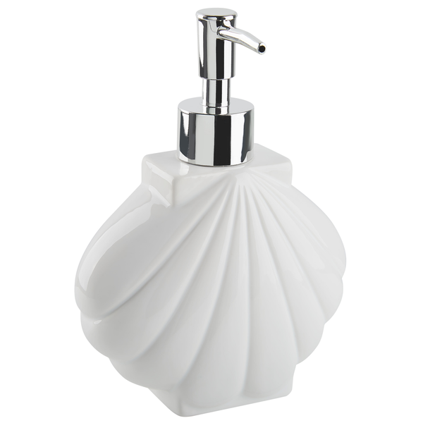Badaccessoires Set 3-teilig SHELL Keramik Weiß