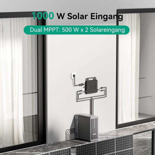 Marstek B2500 Speicher 2240Wh für Balkonkraftwerke, LiFePO4 Akku 6000 Ladezyklen, Erweiterbar, Einfache Installation, IP65 wasserdicht & staubfest