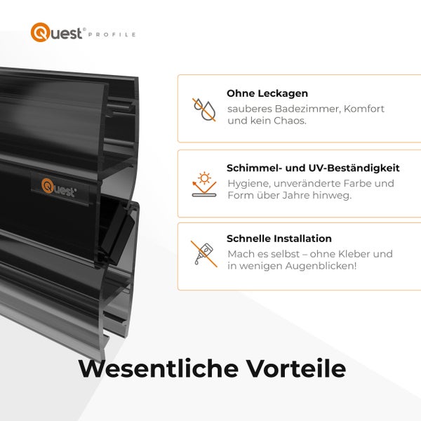 Quest Profil Dichtung für Dusche, Vorteile