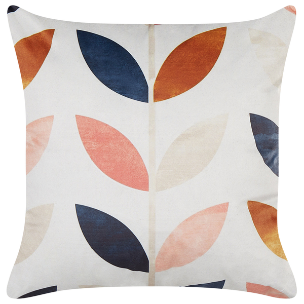 Dekokissen 2er Set QUINOA Samtstoff 45 x 45 cm Bunt Pflanzenmuster