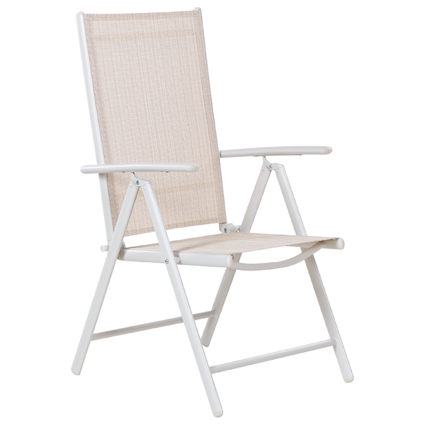 Gartenstuhl 6er Set CATANIA Metall Beige