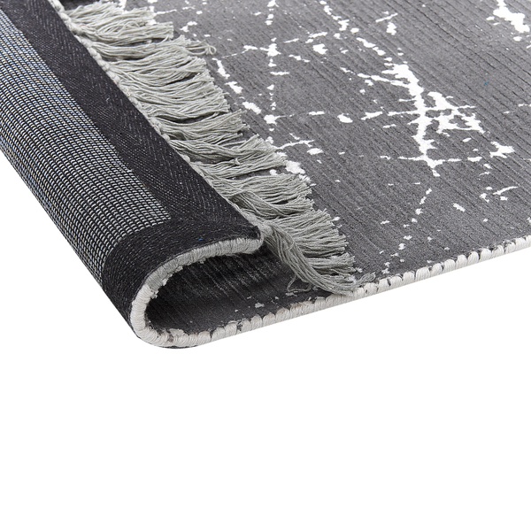 Teppich HANLI Grau 160 x 230 cm Viskose