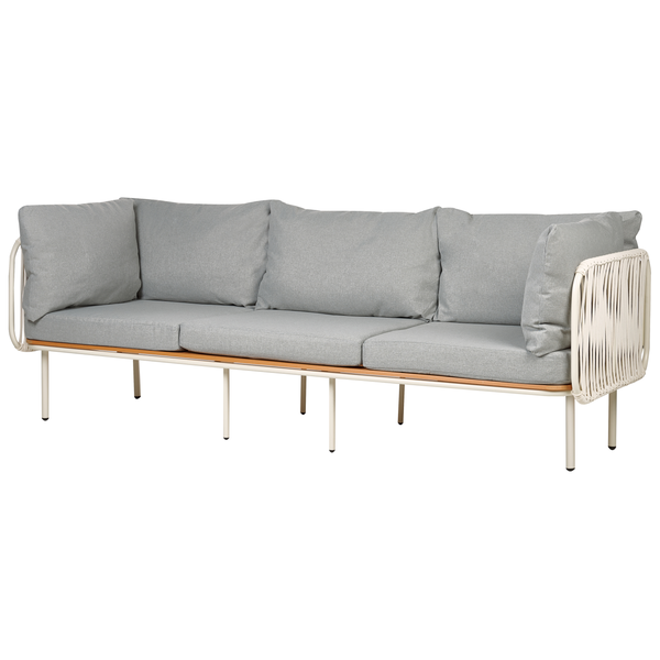 Gartensofa 3-Sitzer SENISE Metall Grau