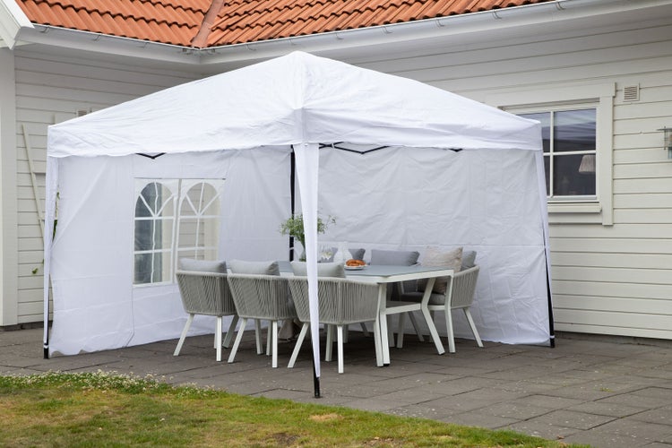 Easy Gartenpavillon Weiss, weiss. 296 X 296 X 250 cm