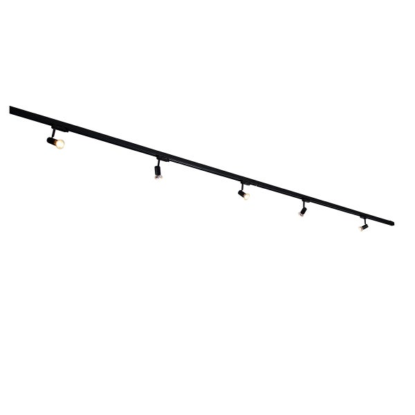 Modernes Schienensystem schwarz 5-Licht 3-Phasen rechts - Jeany