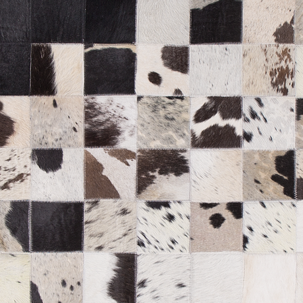 Teppich KEMAH Schwarz 140 x 200 cm Echtleder