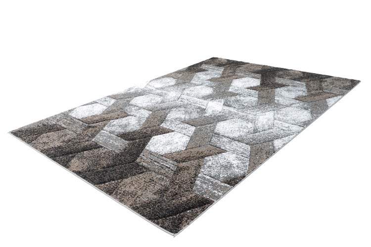 Kurzflor Teppich Jimena Platin / Beige Modern 160 x 230 cm