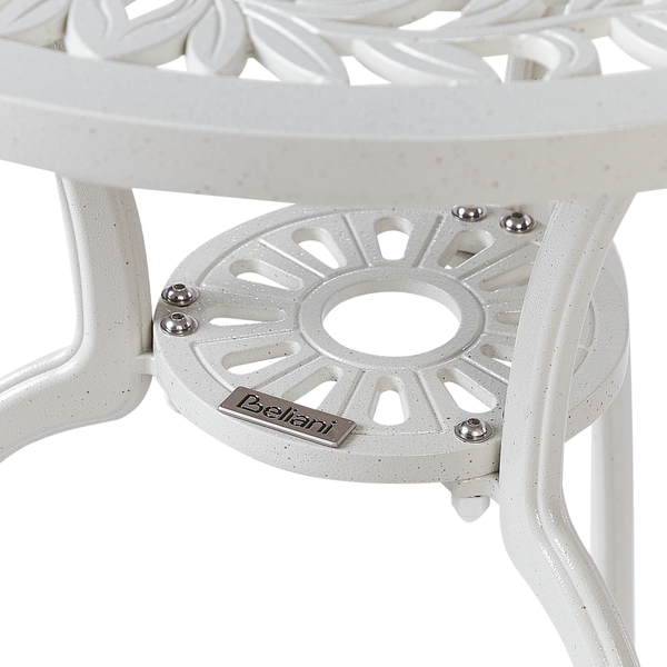 Outdoor Bistrotisch DASCIO 61 cm 61 cm Metall Cremeweiß