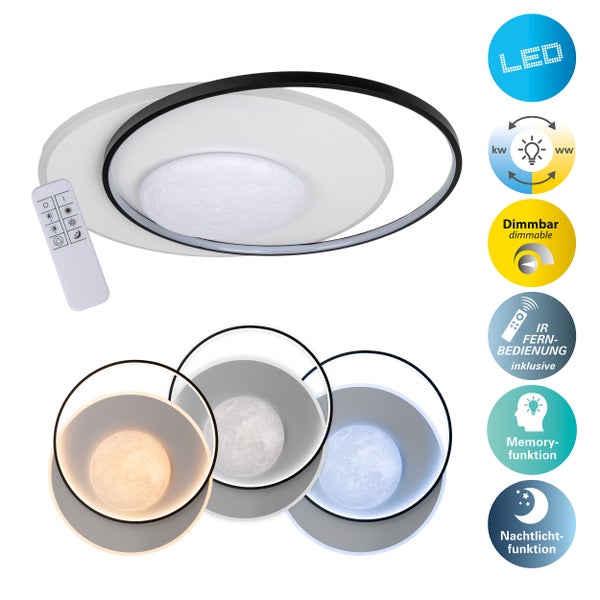 LED Deckenleuchte mit Fernbedienung und verschiedenen Funktionen