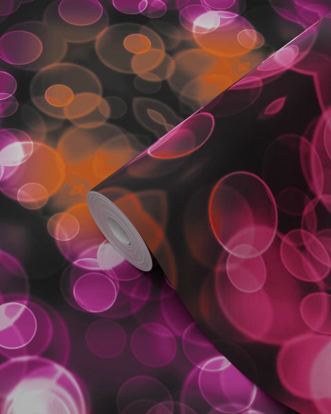Origin Wallcoverings Tapete Kaleidoskopmuster Rosa und Orange - 53 cm x 10.05 m - 337202