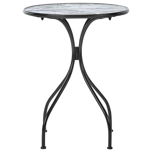 Outdoor Bistrotisch COZZANA 60 cm 60 cm Metall Schwarz