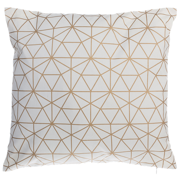 Dekokissen 2er Set SEDUM Baumwolle 45 x 45 cm Gold Weiß Geometrisches Muster