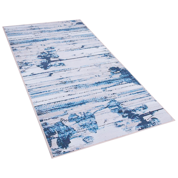 Teppich blau 80 x 150 cm Kurzflor BURDUR
